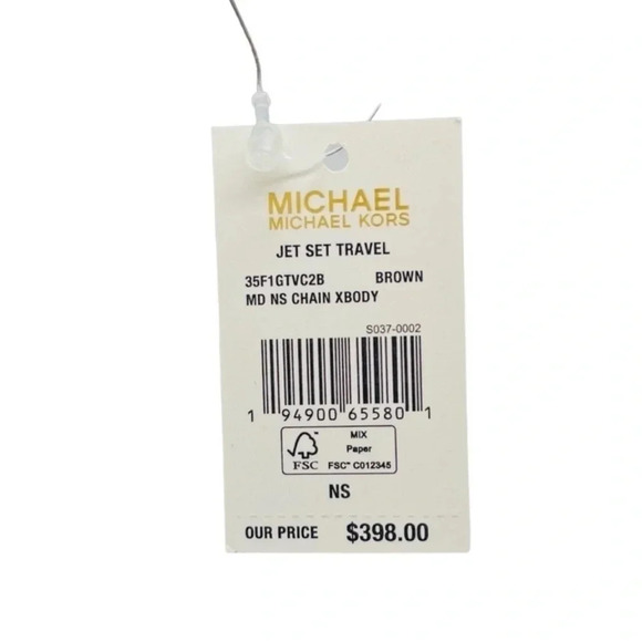 Michael Kors Medium NS Chain Xbody Bag Brown/Gold - Picture 9 of 9